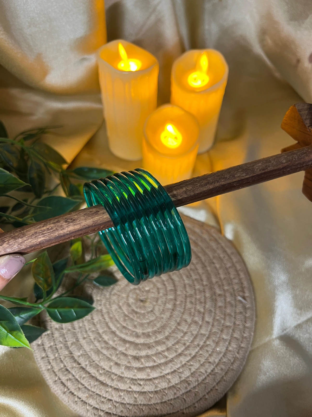 Jelly Bangles - Glass Bangles — Teal