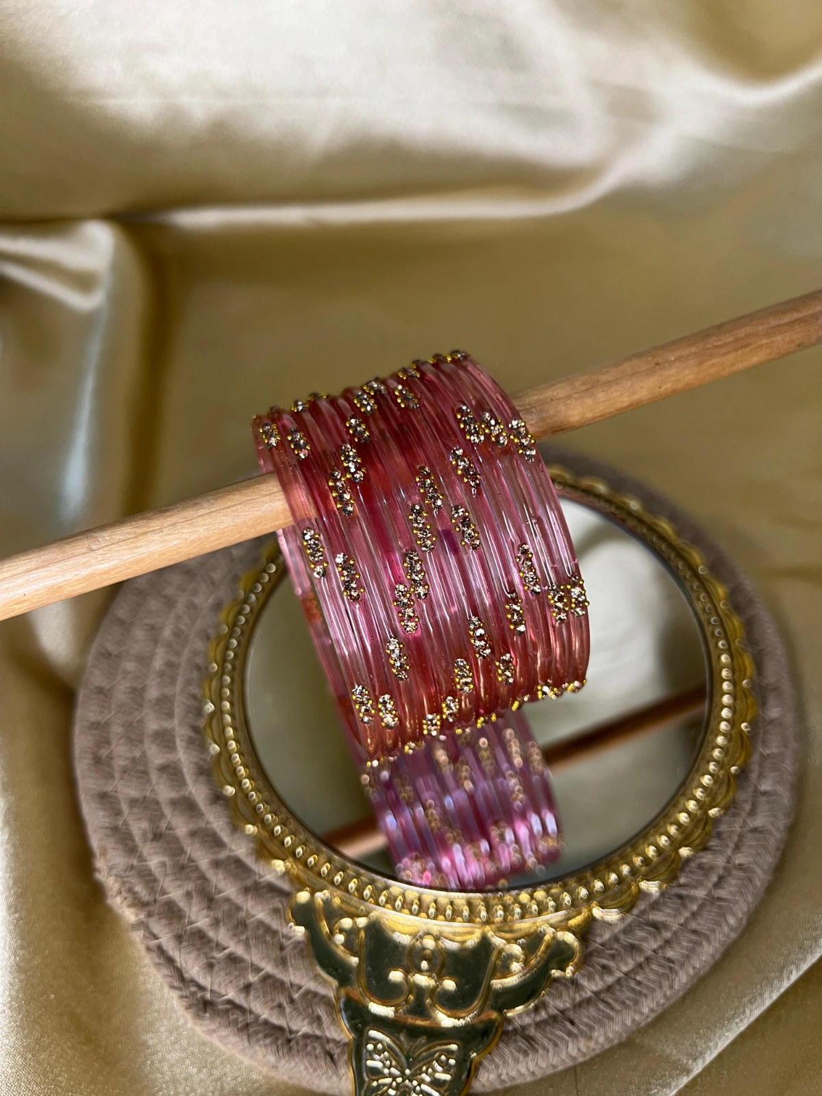 Pastel Palette Glass Bangle — Mauve