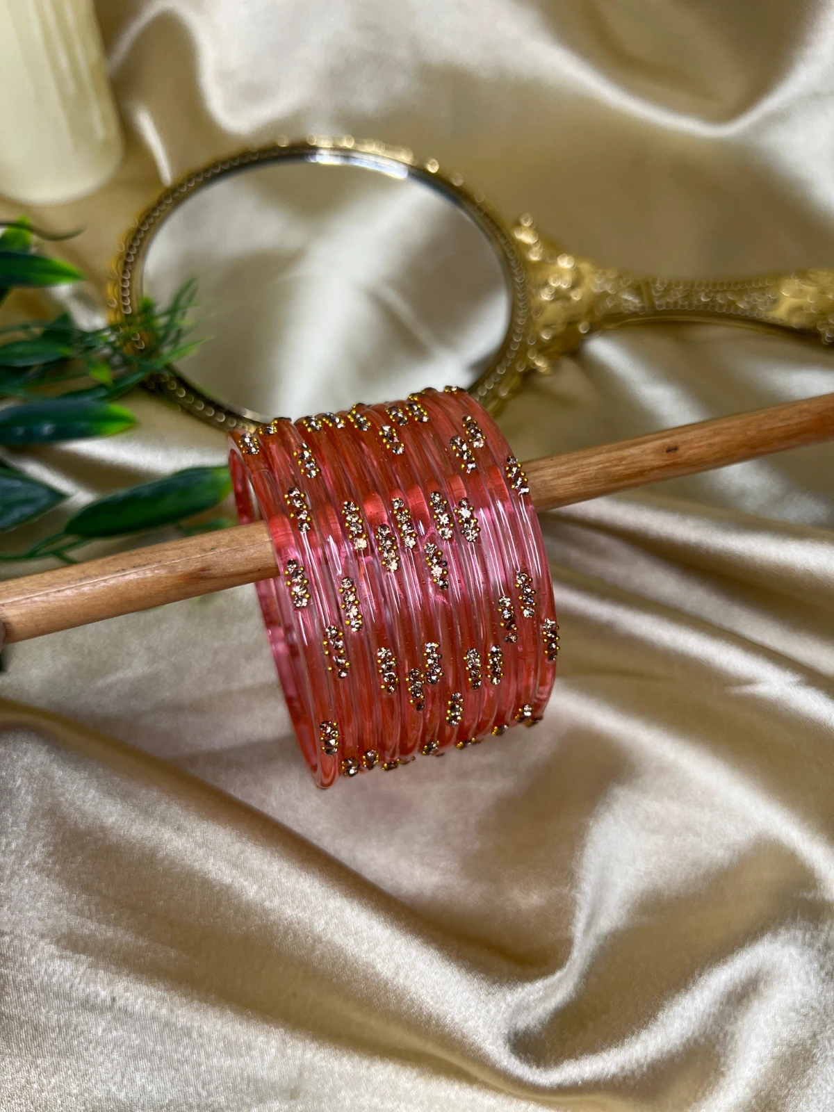 Pastel Palette Glass Bangle — Pink