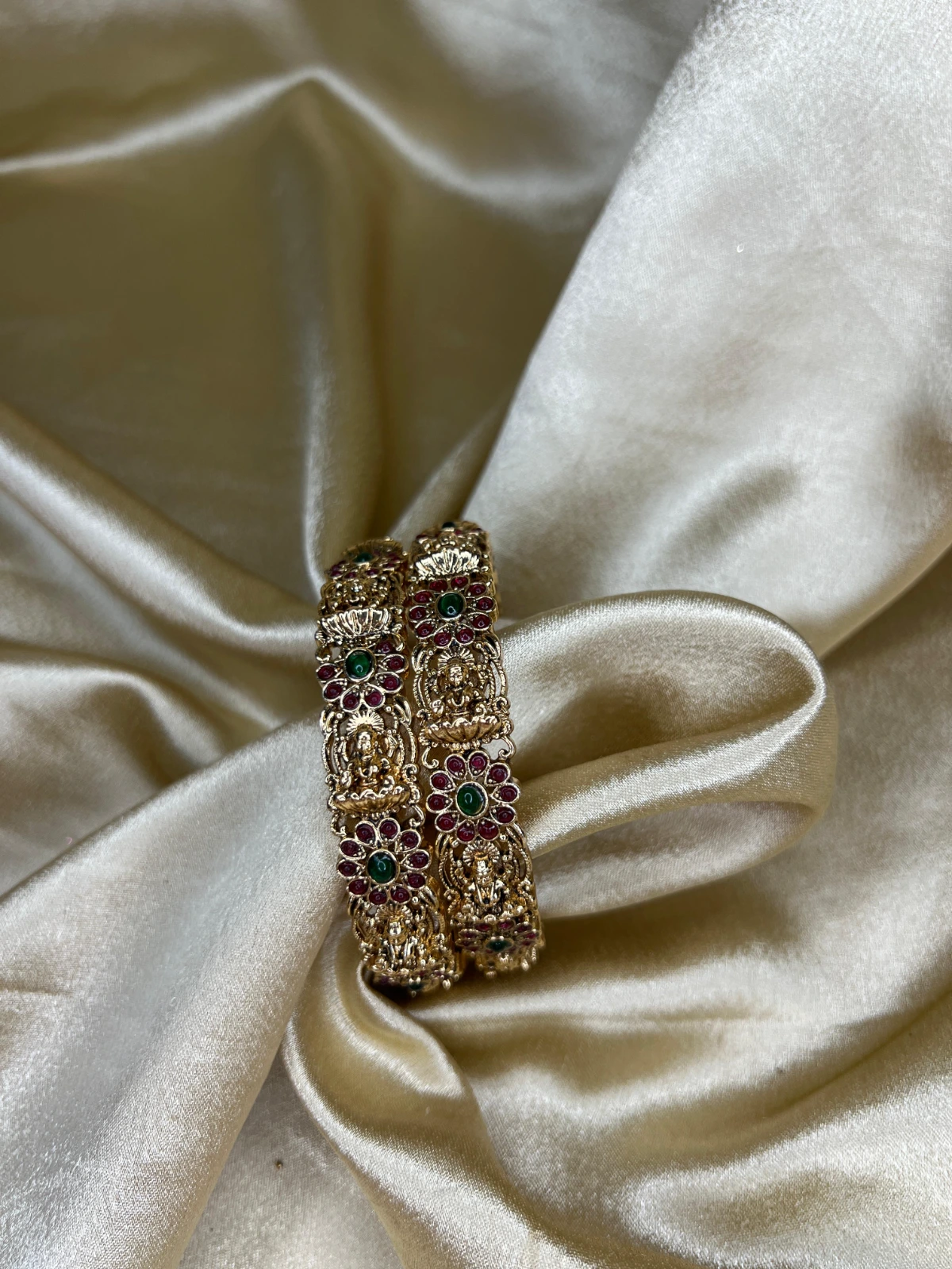 Statement Bangles — Lakshmi with Flower